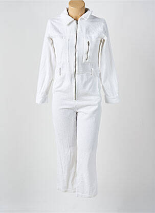Combi-pantalon poches manches longues blanc RUE MAZARINE femme
