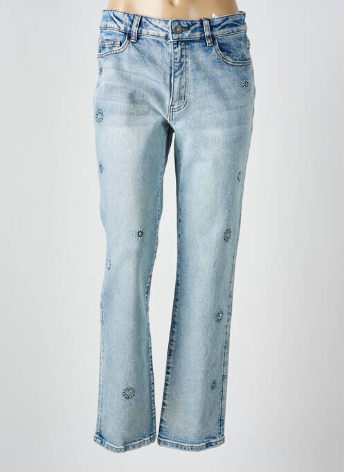 Jeans coupe slim bleu DESIGUAL pour femme
