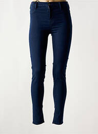 Jeans skinny tissage brut taille haute bleu SCHOOL RAG femme
