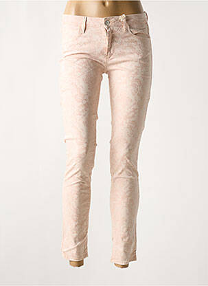 Jeans skinny stretch taille basse rose REIKO femme