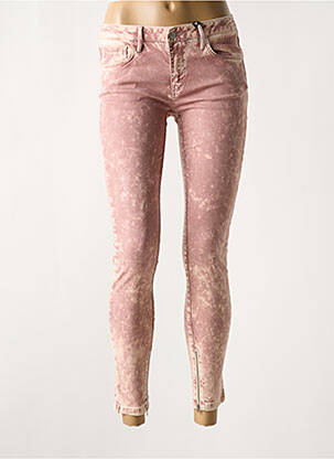 Jeans skinny stretch taille basse rose REIKO femme