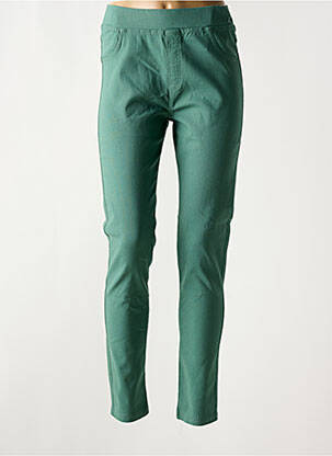 Jegging tissage denim taille haute vert CHRISTY femme