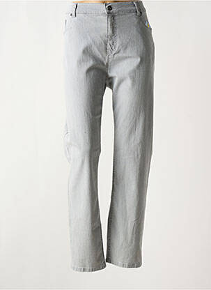 Jeans coupe droite stretch taille normale gris ANNA MONTANA femme