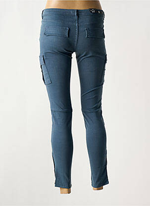 Pantalon cargo tissage popeline taille basse bleu CIMARRON femme