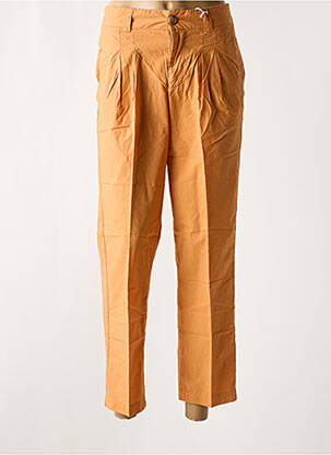 Pantalon 7/8 taille haute taille haute orange KANOPE femme