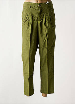Pantalon 7/8 taille haute taille haute vert KANOPE femme