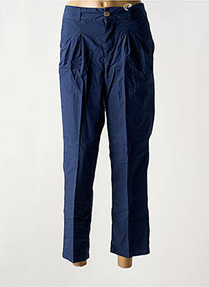 Pantalon 7/8 taille haute taille haute bleu KANOPE femme