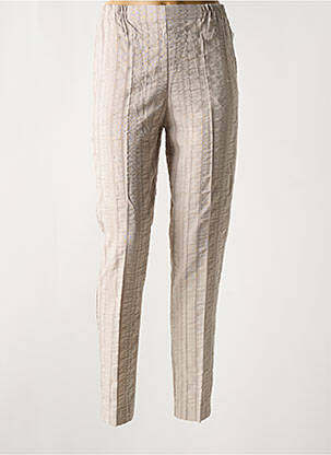Jegging taille haute taille haute gris GEVANA femme