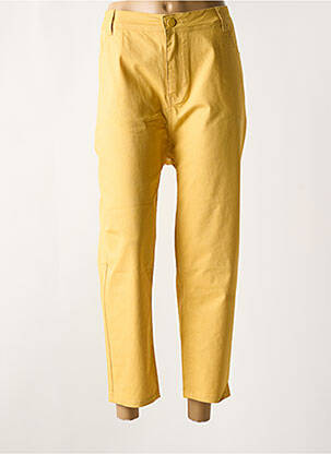 Jeans coupe slim stretch taille normale jaune GRIFFON femme