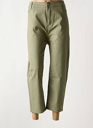 Jeans coupe slim stretch taille normale vert GRIFFON femme
