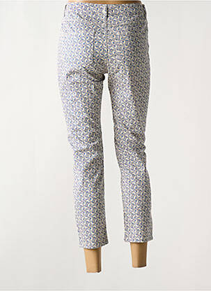Pantalon 7/8 taille à pinces taille normale bleu KANOPE femme