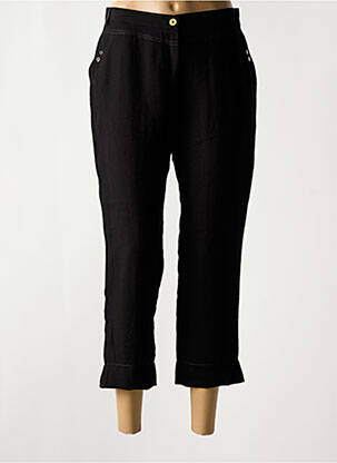 Pantalon 7/8 taille à pinces taille normale noir CHRISTINE LAURE femme