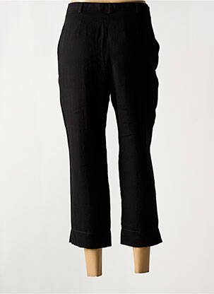 Pantalon 7/8 taille à pinces taille normale noir CHRISTINE LAURE femme