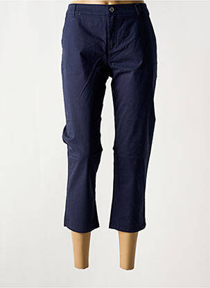 Pantalon 7/8 taille à pinces taille normale bleu JENSEN femme