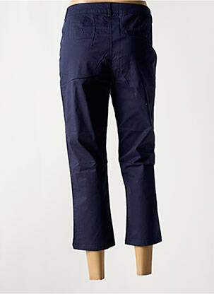 Pantalon 7/8 taille à pinces taille normale bleu JENSEN femme