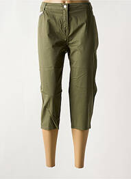 Pantacourt tissage popeline taille normale vert GRIFFON femme