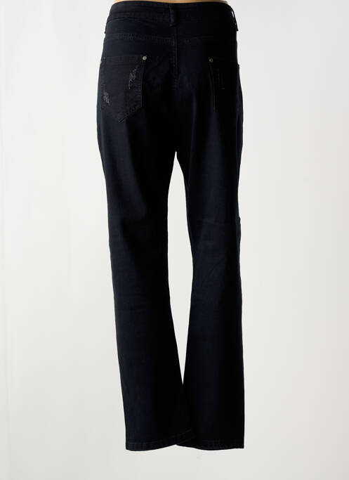 Jeans coupe slim stretch taille normale noir POMME ROUGE femme