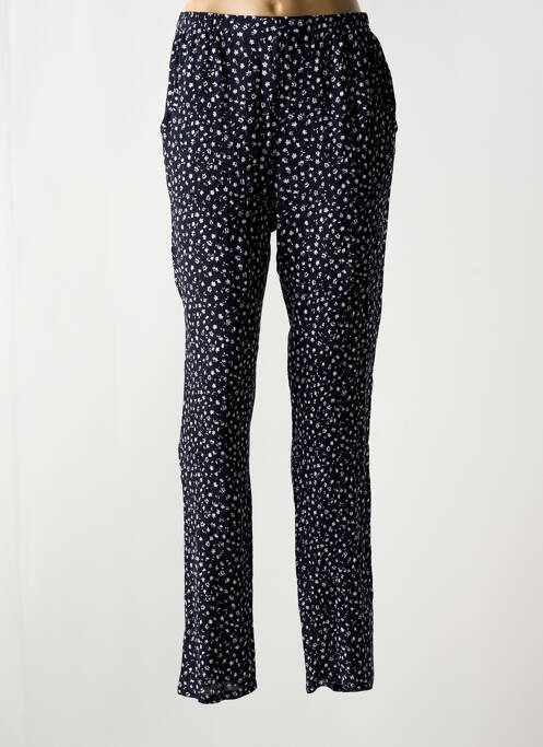 Pantalon slim taille élastique taille haute bleu FRANCE RIVOIRE femme