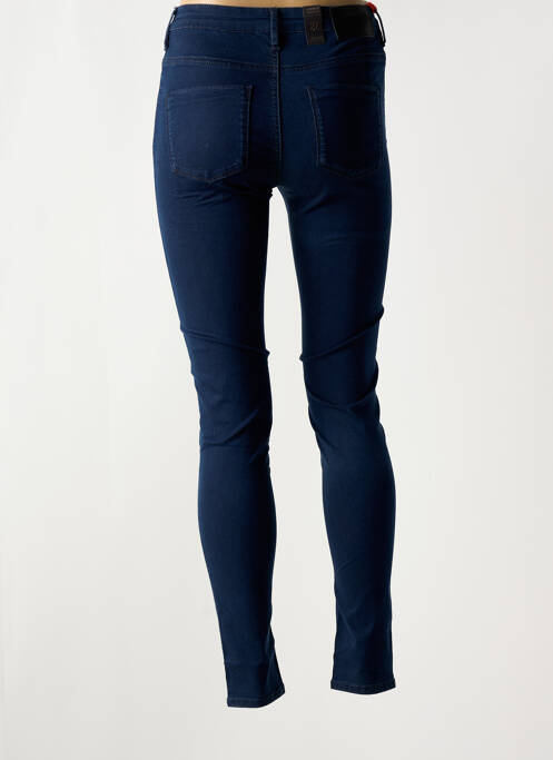 Jeans skinny tissage brut taille haute bleu SCHOOL RAG femme