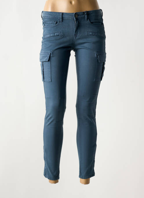 Pantalon cargo taille basse taille basse bleu CIMARRON femme