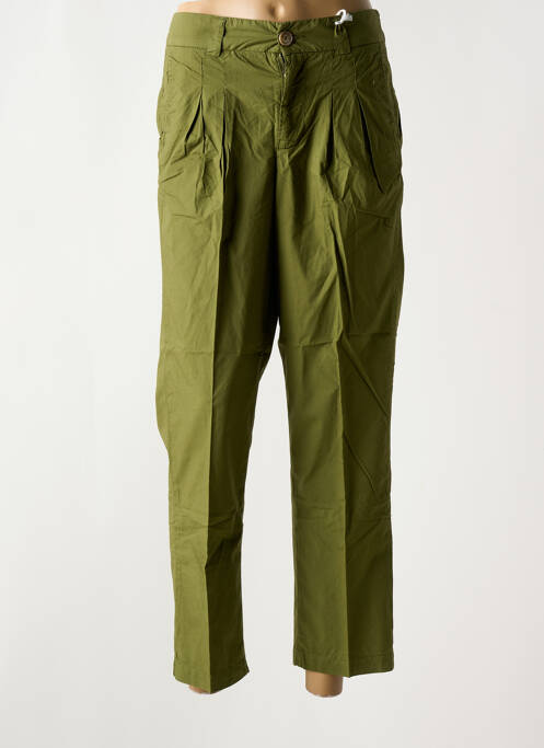 Pantalon 7/8 taille haute taille haute vert KANOPE femme
