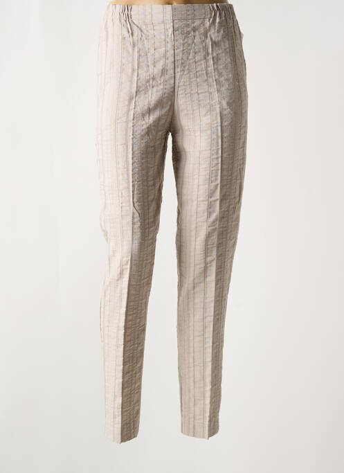 Jegging taille haute taille haute gris GEVANA femme