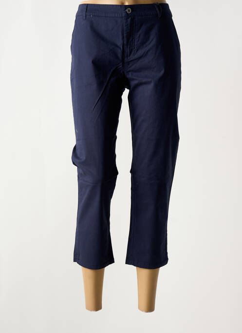 Pantalon 7/8 taille à pinces taille normale bleu JENSEN femme