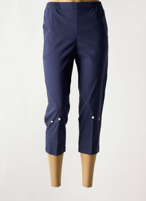 Pantacourt taille élastique taille normale bleu GEVANA femme