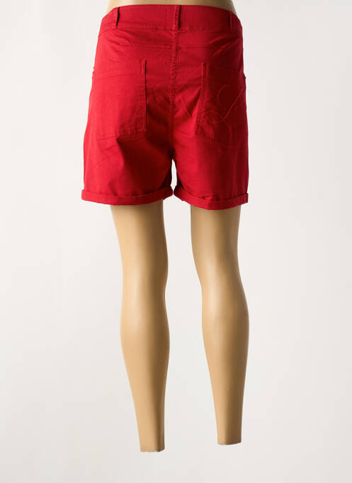 Short tissage denim taille normale rouge DELAHAYE femme