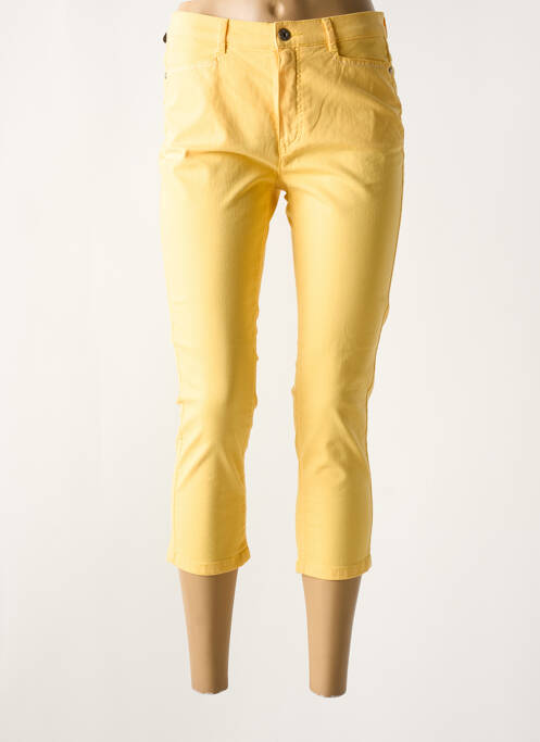 Pantacourt jaune BRUNO SAINT HILAIRE pour femme