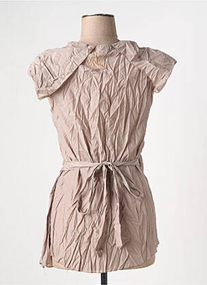 Top manches courtes manches courtes marron ARELINE femme