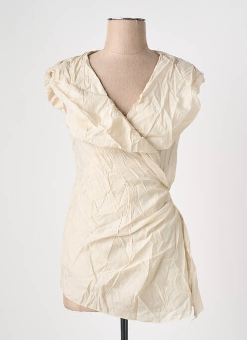 Top manches courtes manches courtes beige ARELINE femme