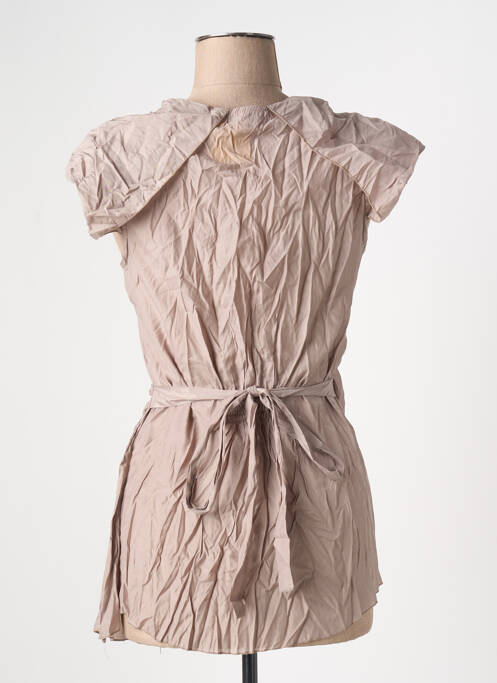 Top manches courtes manches courtes marron ARELINE femme