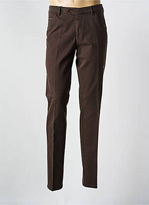 Pantalon chino stretch taille normale marron MEYER homme
