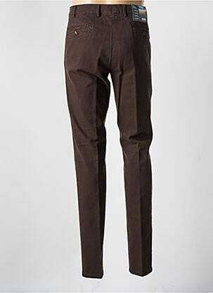 Pantalon chino stretch taille normale marron MEYER homme