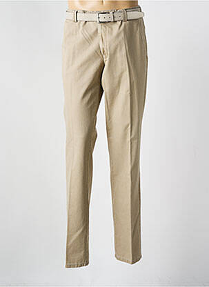 Pantalon slim stretch taille normale beige MEYER homme