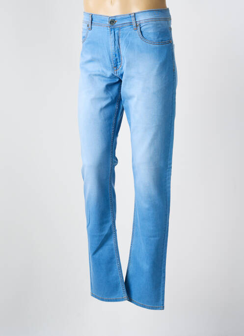 Jeans coupe droite stretch taille normale bleu VIRTUE homme