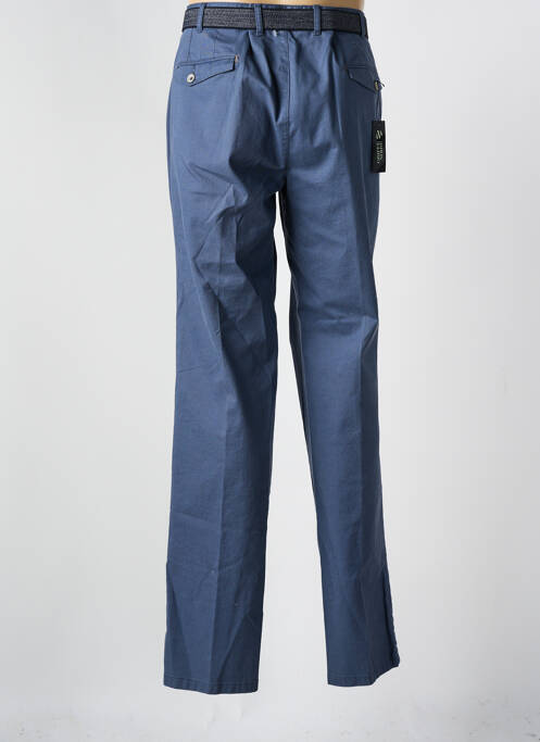 Pantalon droit stretch taille normale bleu GRIFFE NOIRE homme