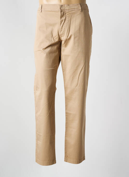 Pantalon chino fermeture zippée sous rabat avec crochet taille normale beige MISE AU GREEN homme
