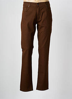 Jeans coupe slim poches taille normale marron TERRITOIRE D'HOMME homme