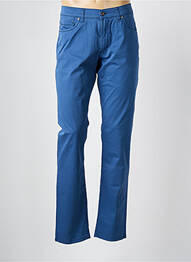 Pantalon slim tissage popeline taille normale bleu TERRITOIRE D'HOMME homme