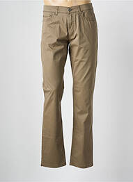 Pantalon slim tissage popeline taille normale marron TERRITOIRE D'HOMME homme