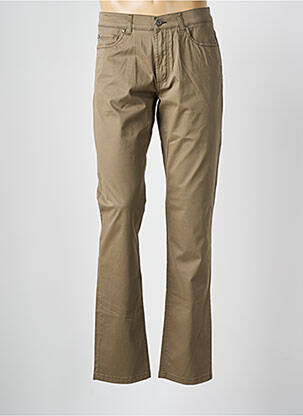Pantalon slim tissage popeline taille normale marron TERRITOIRE D'HOMME homme