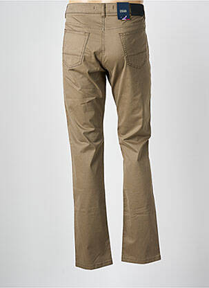 Pantalon slim tissage popeline taille normale marron TERRITOIRE D'HOMME homme