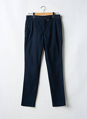 Pantalon chino tissage popeline taille normale bleu TERRITOIRE D'HOMME homme