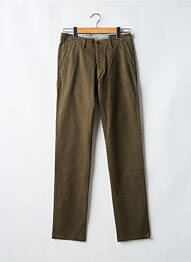 Pantalon chino tissage popeline taille normale vert TERRITOIRE D'HOMME homme