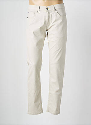 Jeans coupe slim beige TERRITOIRE D'HOMME pour homme