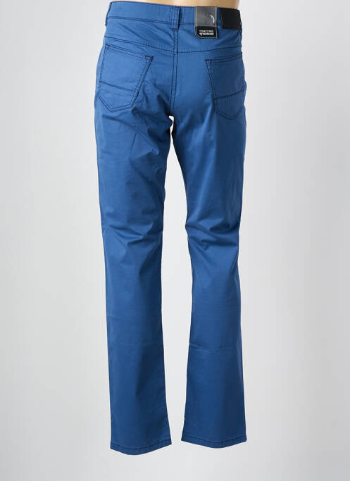 Pantalon slim tissage popeline taille normale bleu TERRITOIRE D'HOMME homme