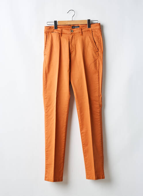 Pantalon chino tissage popeline taille normale orange TERRITOIRE D'HOMME homme
