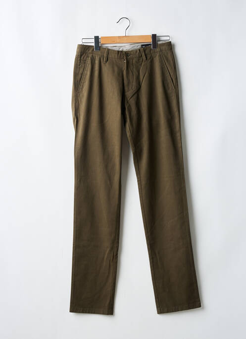 Pantalon chino tissage popeline taille normale vert TERRITOIRE D'HOMME homme